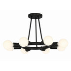 Crystorama 9043-BK Black Dakota 8 Light Black Ceiling Mount Image 1
