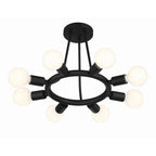 Crystorama Dakota 8 Light Black Ceiling Mount