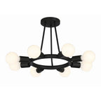 Crystorama 9043-BK Black Dakota 8 Light Black Ceiling Mount Image 3