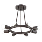Crystorama Dakota 8 Light Black Ceiling Mount