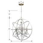 Crystorama Solaris 6 Light Crystal English Bronze Sphere Chandelier