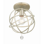 Crystorama Solaris 1 Light Olde Silver Ceiling Mount