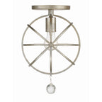 Crystorama 9220-OS_CEILING Olde Silver Solaris 1 Light Olde Silver Ceiling Mount Image 3