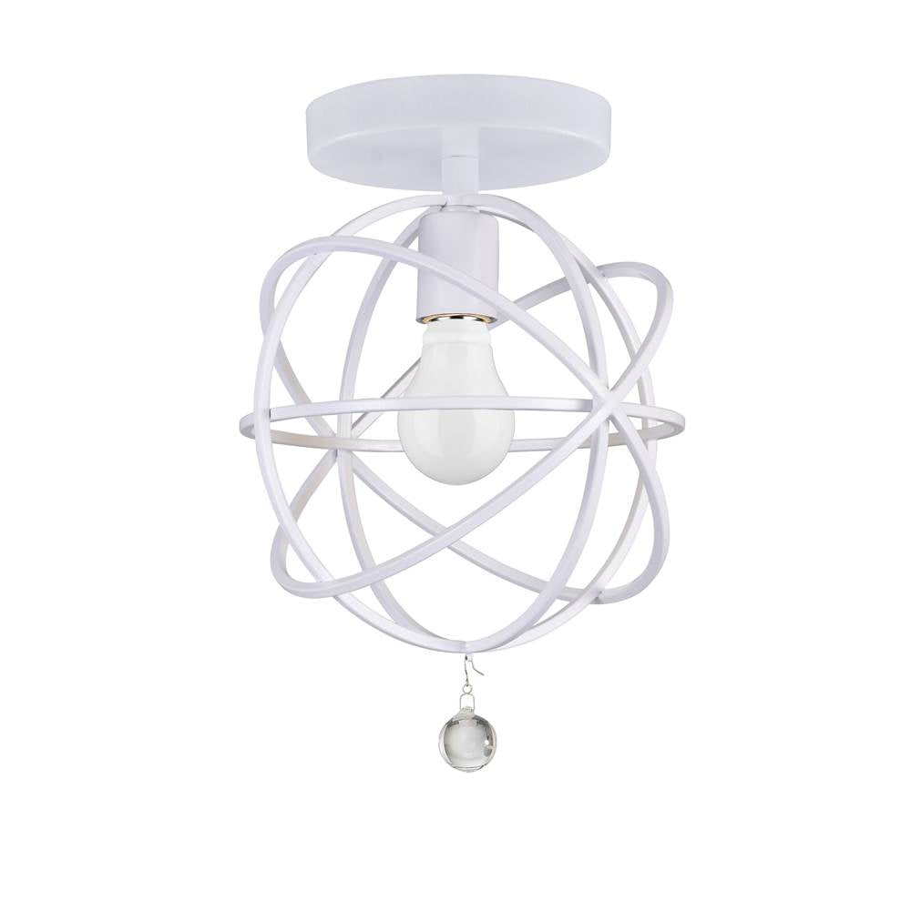 Crystorama 9220-WW_CEILING Wet White Solaris 1 Light Wet White Ceiling Mount Image 1