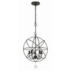Crystorama 9224-EB English Bronze Solaris 5 Light English Bronze Mini Chandelier Image 4