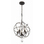 Crystorama 9224-EB English Bronze Solaris 5 Light English Bronze Mini Chandelier Image 3