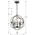 Crystorama 9224-EB English Bronze Solaris 5 Light English Bronze Mini Chandelier Image 2