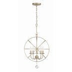 Crystorama Solaris 5 Light Black Mini Chandelier