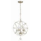 Crystorama 9224-OS Olde Silver Solaris 5 Light Olde Silver Mini Chandelier Image 4