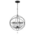Crystorama 9228-BK Black Solaris 6 Light Black Sphere Chandelier Image 1