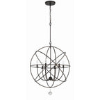 Crystorama 9228-EB English Bronze Solaris 6 Light English Bronze Sphere Chandelier Image 6