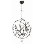 Crystorama 9228-EB English Bronze Solaris 6 Light English Bronze Sphere Chandelier Image 5