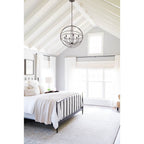 Crystorama 9228-EB English Bronze Solaris 6 Light English Bronze Sphere Chandelier Image 4