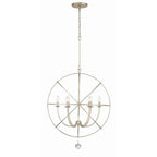 Crystorama Solaris 6 Light Black Sphere Chandelier