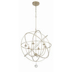 Crystorama 9228-OS Olde Silver Solaris 6 Light Olde Silver Sphere Chandelier Image 3
