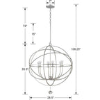 Crystorama 9228-OS Olde Silver Solaris 6 Light Olde Silver Sphere Chandelier Image 2