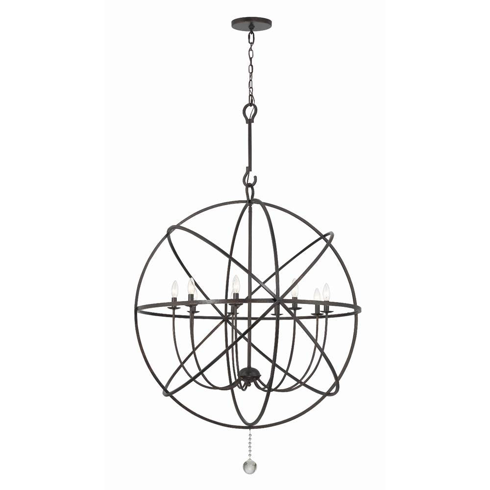 Crystorama 9229-EB English Bronze Solaris 9 Light English Bronze Sphere Chandelier Image 1