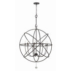 Crystorama 9229-EB English Bronze Solaris 9 Light English Bronze Sphere Chandelier Image 1
