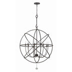 Crystorama 9229-EB English Bronze Solaris 9 Light English Bronze Sphere Chandelier Image 4