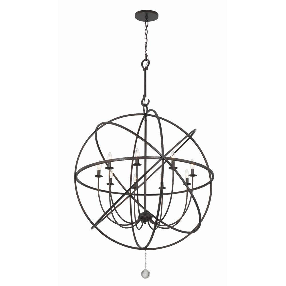 Crystorama 9229-EB English Bronze Solaris 9 Light English Bronze Sphere Chandelier Image 3