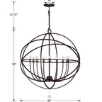 Crystorama 9229-EB English Bronze Solaris 9 Light English Bronze Sphere Chandelier Image 2