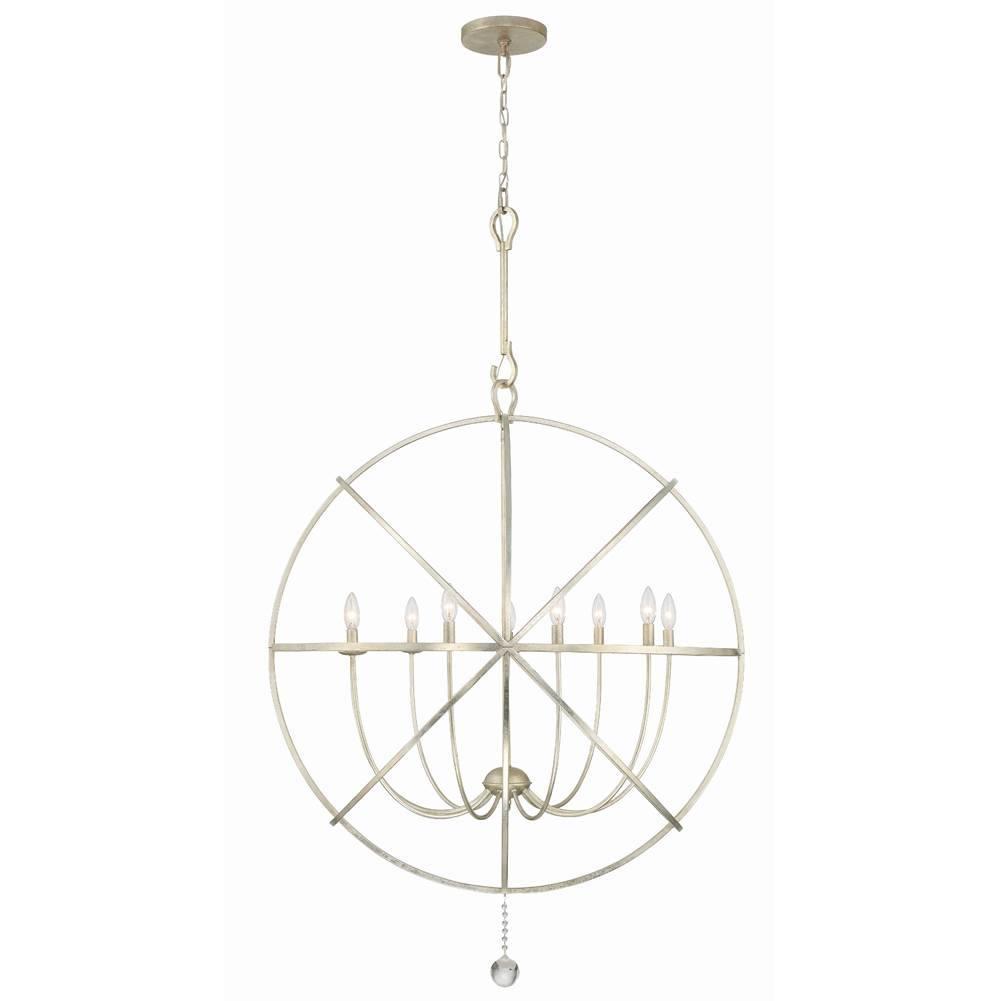 Crystorama Solaris 9 Light English Bronze Sphere Chandelier