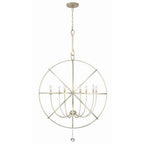 Crystorama Solaris 9 Light English Bronze Sphere Chandelier
