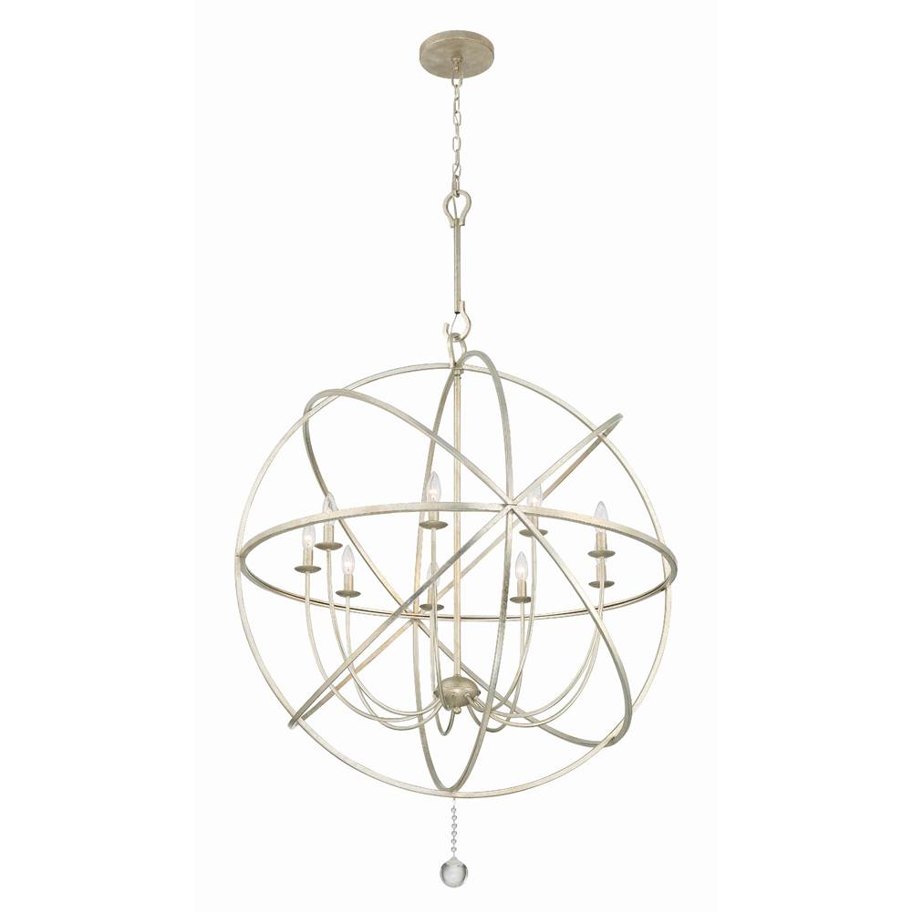 Crystorama 9229-OS Olde Silver Solaris 9 Light Olde Silver Sphere Chandelier Image 3
