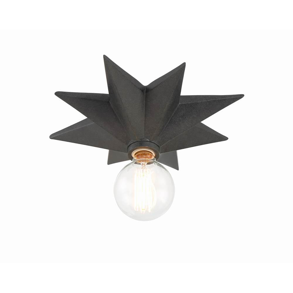 Crystorama Astro 1 Light Black Wall Mount
