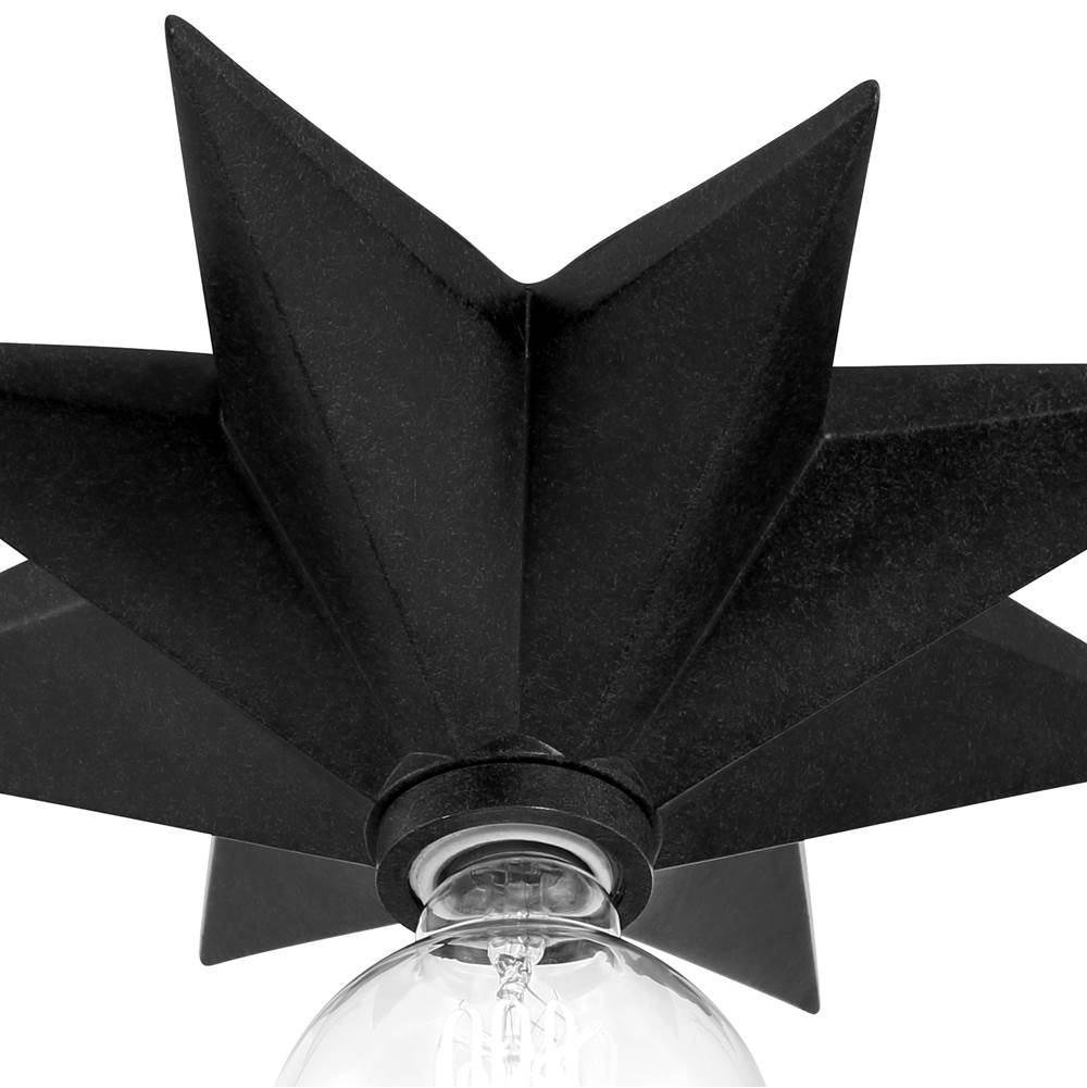 Crystorama 9230-BK Black Astro 1 Light Black Wall Mount Image 4