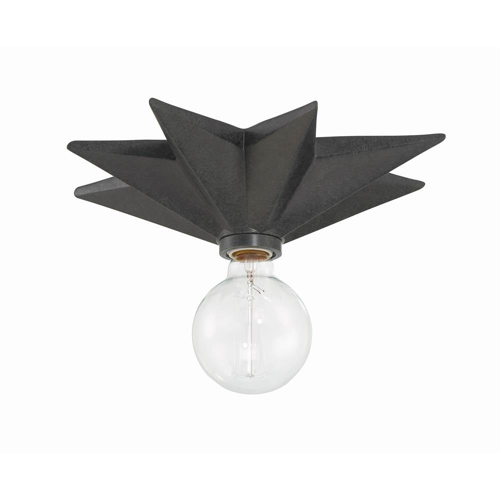 Crystorama 9230-BK Black Astro 1 Light Black Wall Mount Image 3