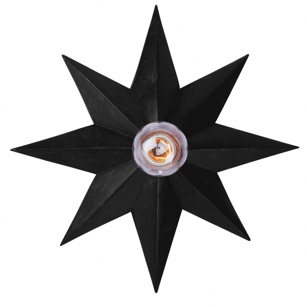 Crystorama 9230W-BK Black Astro 1 Light Black Sconce Image 1