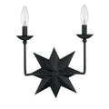 Crystorama 9232-BK Black Astro 2 Light Black Wall Mount Image 1