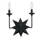 Crystorama 9232-BK Black Astro 2 Light Black Wall Mount Image 1