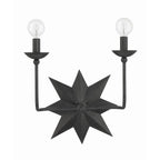 Crystorama 9232-BK Black Astro 2 Light Black Wall Mount Image 4