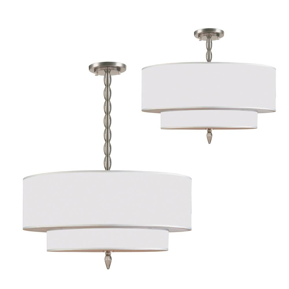 Crystorama Luxo 5 Light Drum Shade Antique Brass Chandelier