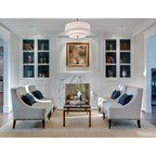 Crystorama 9507-SN Satin Nickel Luxo 5 Light Drum Shade Satin Nickel Chandelier Image 6