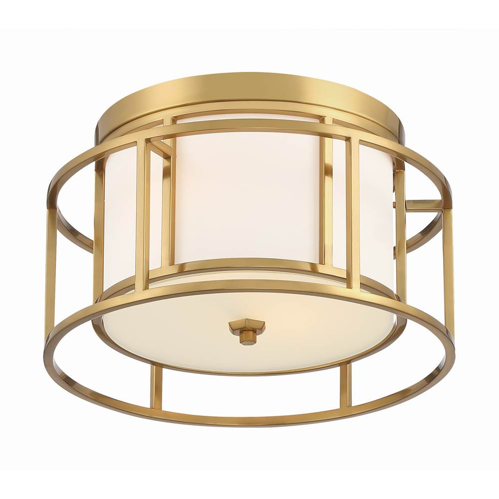 Crystorama Hulton Brian Patrick Flynn For Crystorama Hulton 2 Light Luxe Gold Ceiling Mount