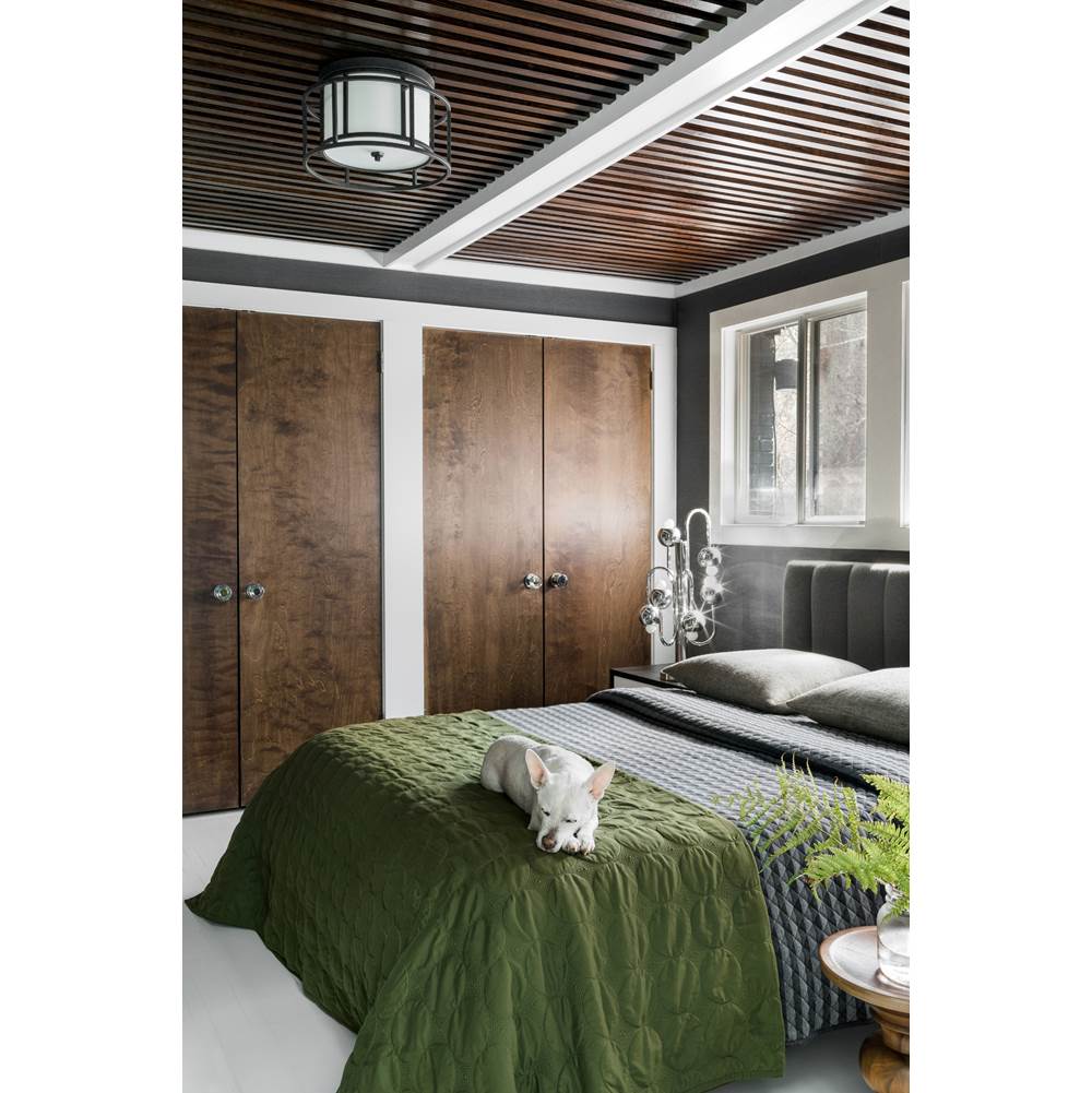 Crystorama 9590-MK Matte Black Brian Patrick Flynn For Crystorama Hulton 2 Light Matte Black Ceiling Mount Image 4