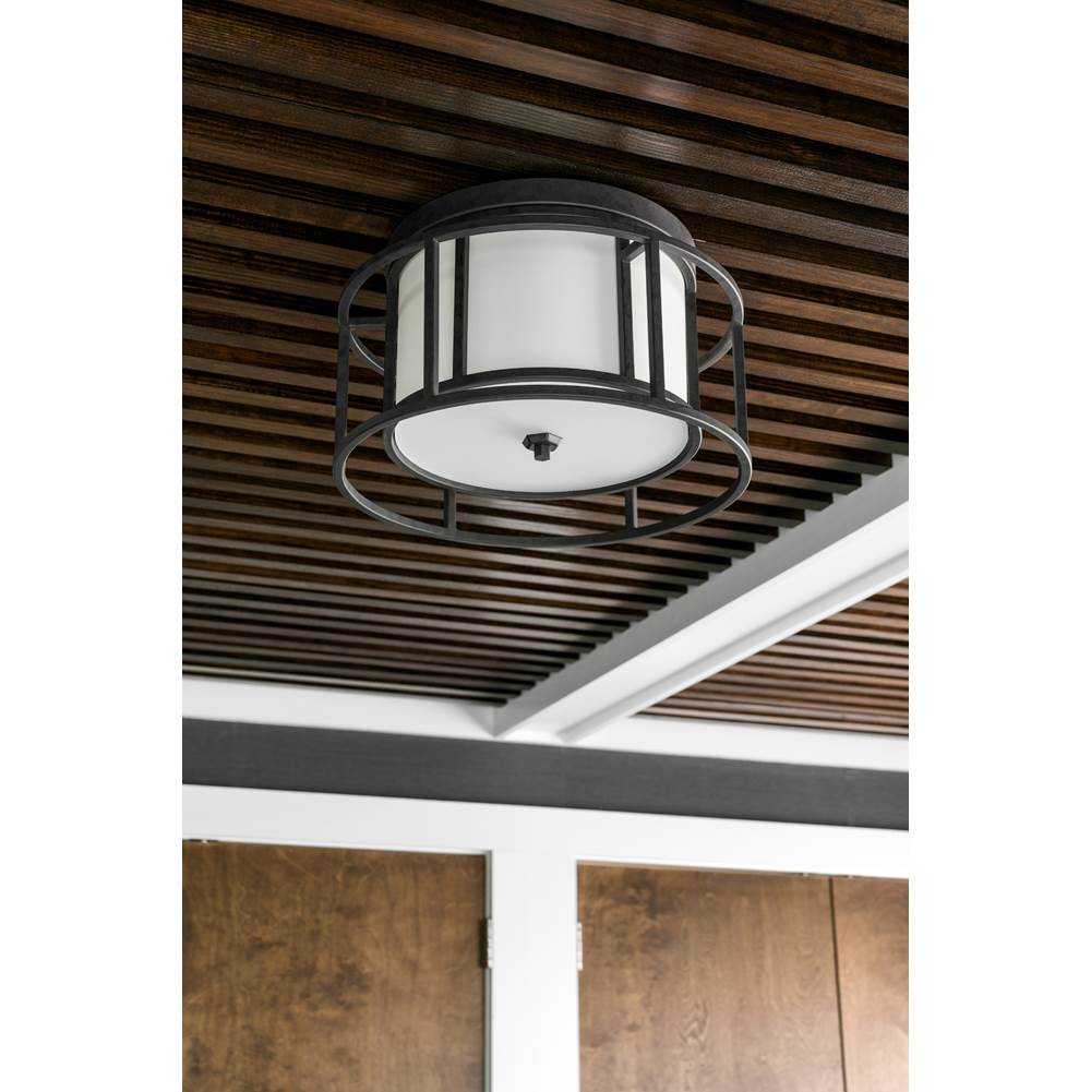 Crystorama 9590-MK Matte Black Brian Patrick Flynn For Crystorama Hulton 2 Light Matte Black Ceiling Mount Image 3