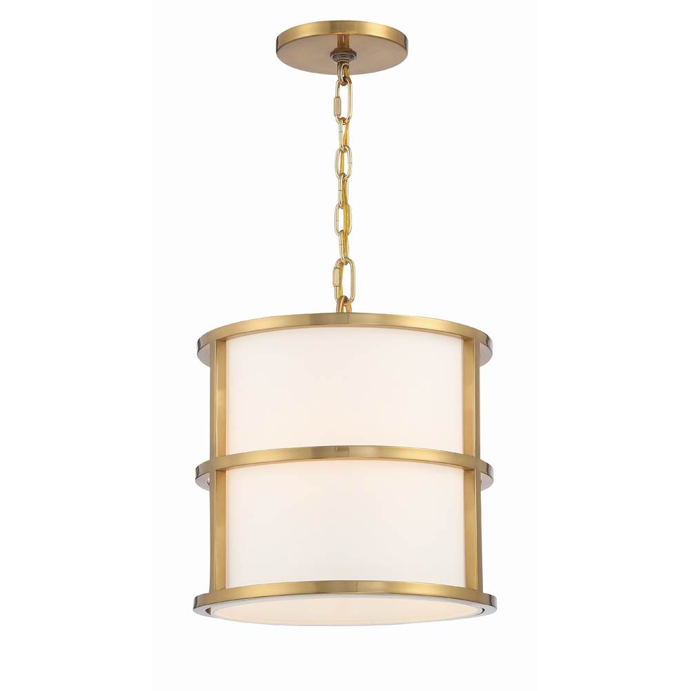 Crystorama Hulton Brian Patrick Flynn For Crystorama Hulton 3 Light Luxe Gold Pendant