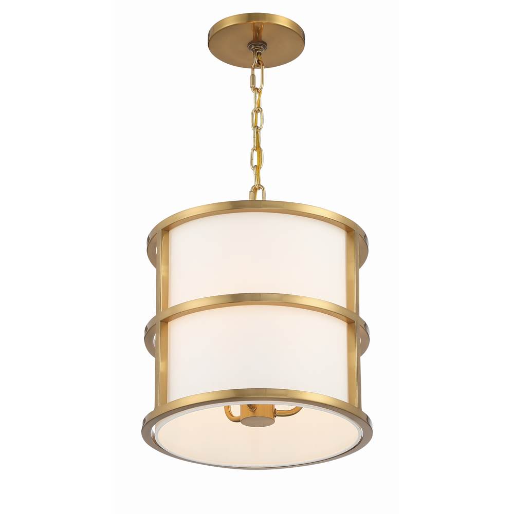 Crystorama 9593-LG Luxe Gold Brian Patrick Flynn For Crystorama Hulton 3 Light Luxe Gold Pendant Image 3