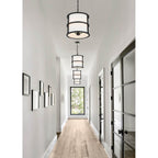 Crystorama 9593-MK Matte Black Brian Patrick Flynn For Crystorama Hulton 3 Light Matte Black Pendant Image 3