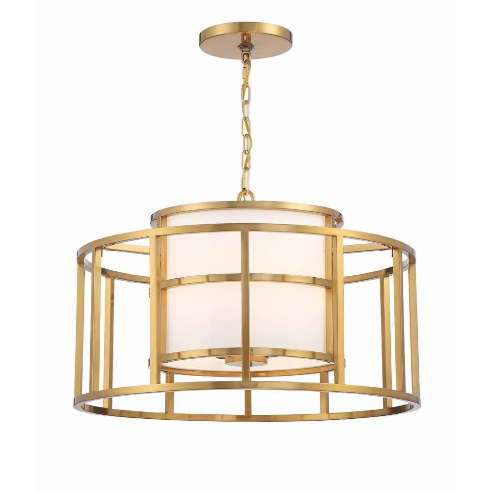 Crystorama 9595-LG Luxe Gold Brian Patrick Flynn For Crystorama Hulton 5 Light Luxe Gold Chandelier Image 1