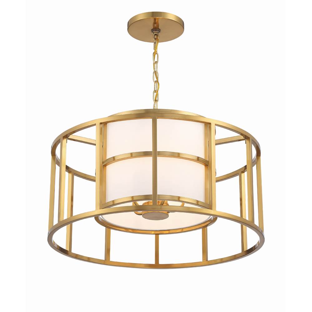 Crystorama Hulton Brian Patrick Flynn For Crystorama Hulton 5 Light Luxe Gold Chandelier