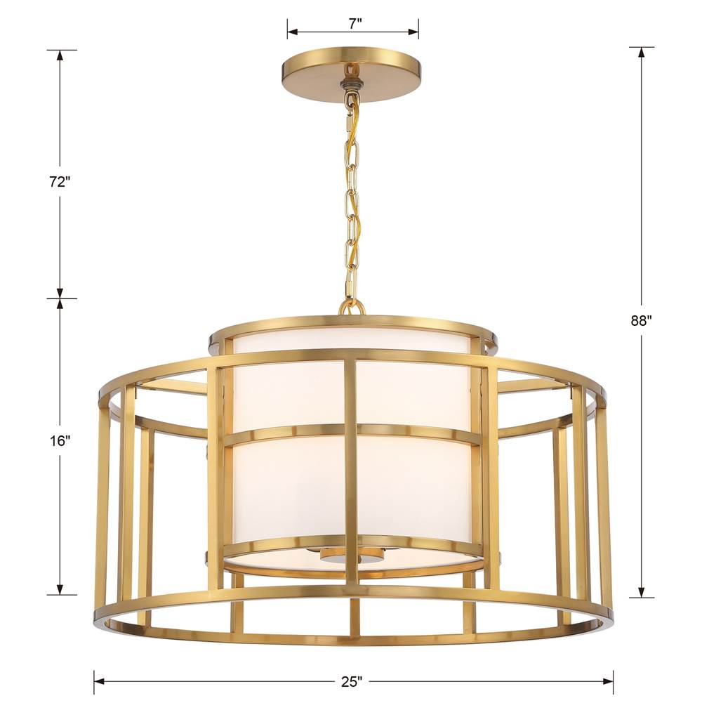 Crystorama 9595-LG Luxe Gold Brian Patrick Flynn For Crystorama Hulton 5 Light Luxe Gold Chandelier Image 2