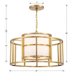 Crystorama 9595-LG Luxe Gold Brian Patrick Flynn For Crystorama Hulton 5 Light Luxe Gold Chandelier Image 2