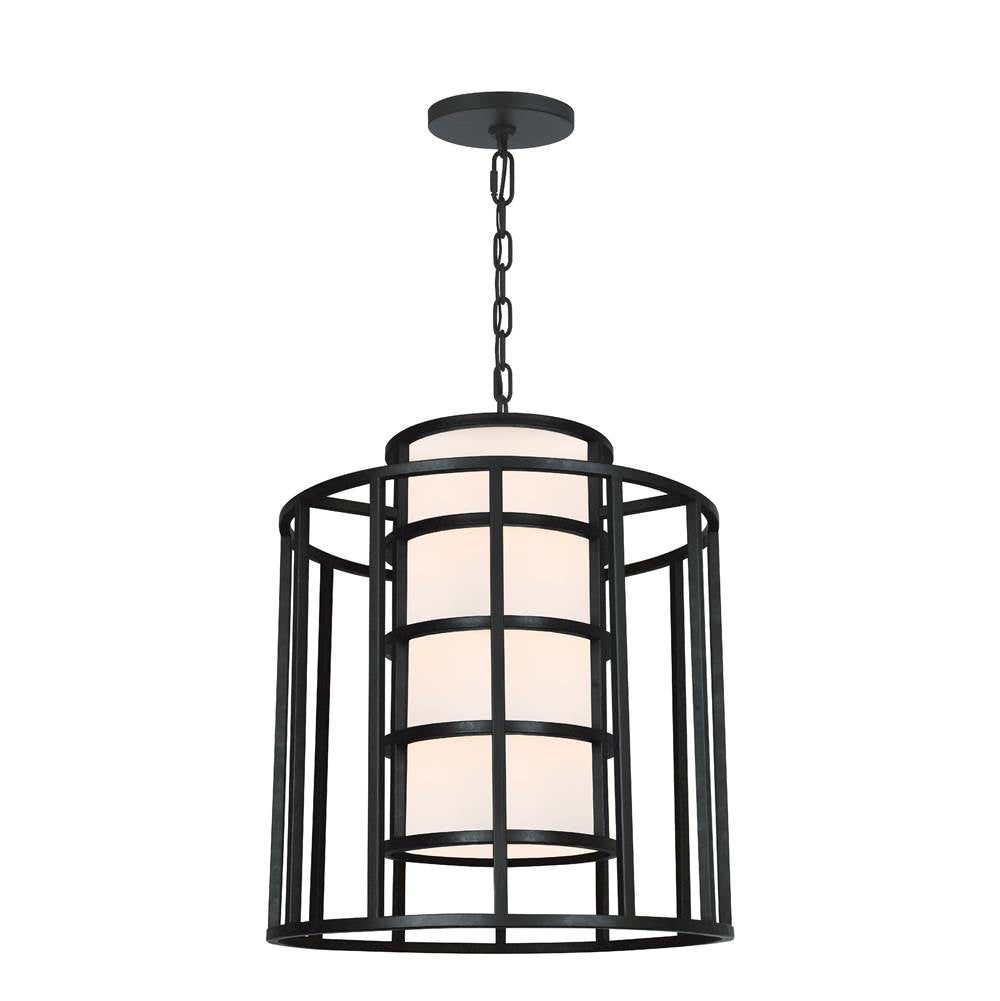 Crystorama 9597-MK Matte Black Brian Patrick Flynn For Crystorama Hulton 6 Light Matte Black Chandelier Image 1