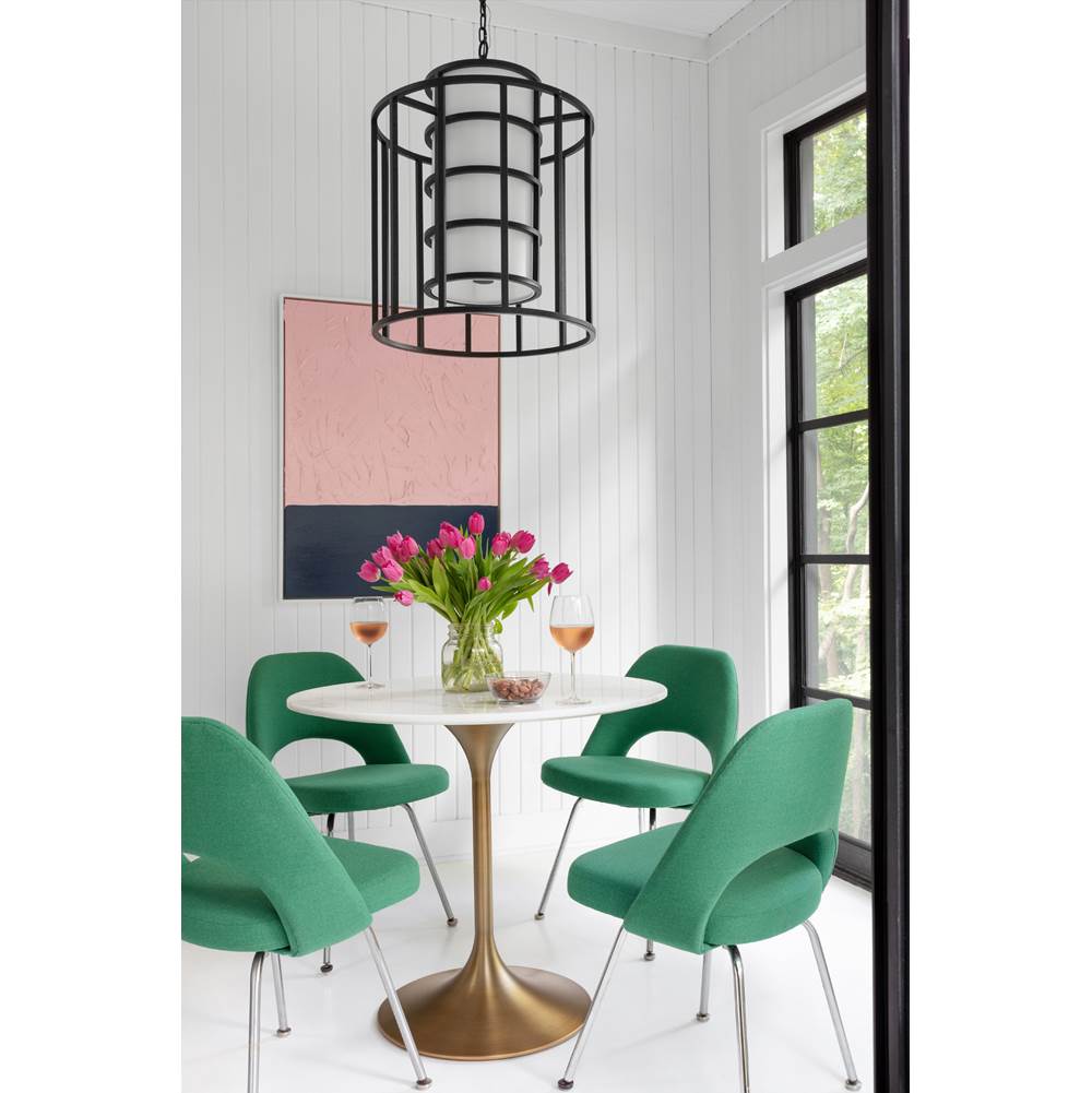 Crystorama 9597-MK Matte Black Brian Patrick Flynn For Crystorama Hulton 6 Light Matte Black Chandelier Image 7