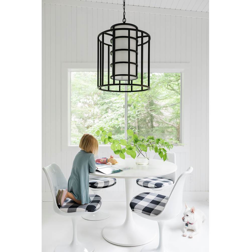 Crystorama 9597-MK Matte Black Brian Patrick Flynn For Crystorama Hulton 6 Light Matte Black Chandelier Image 6
